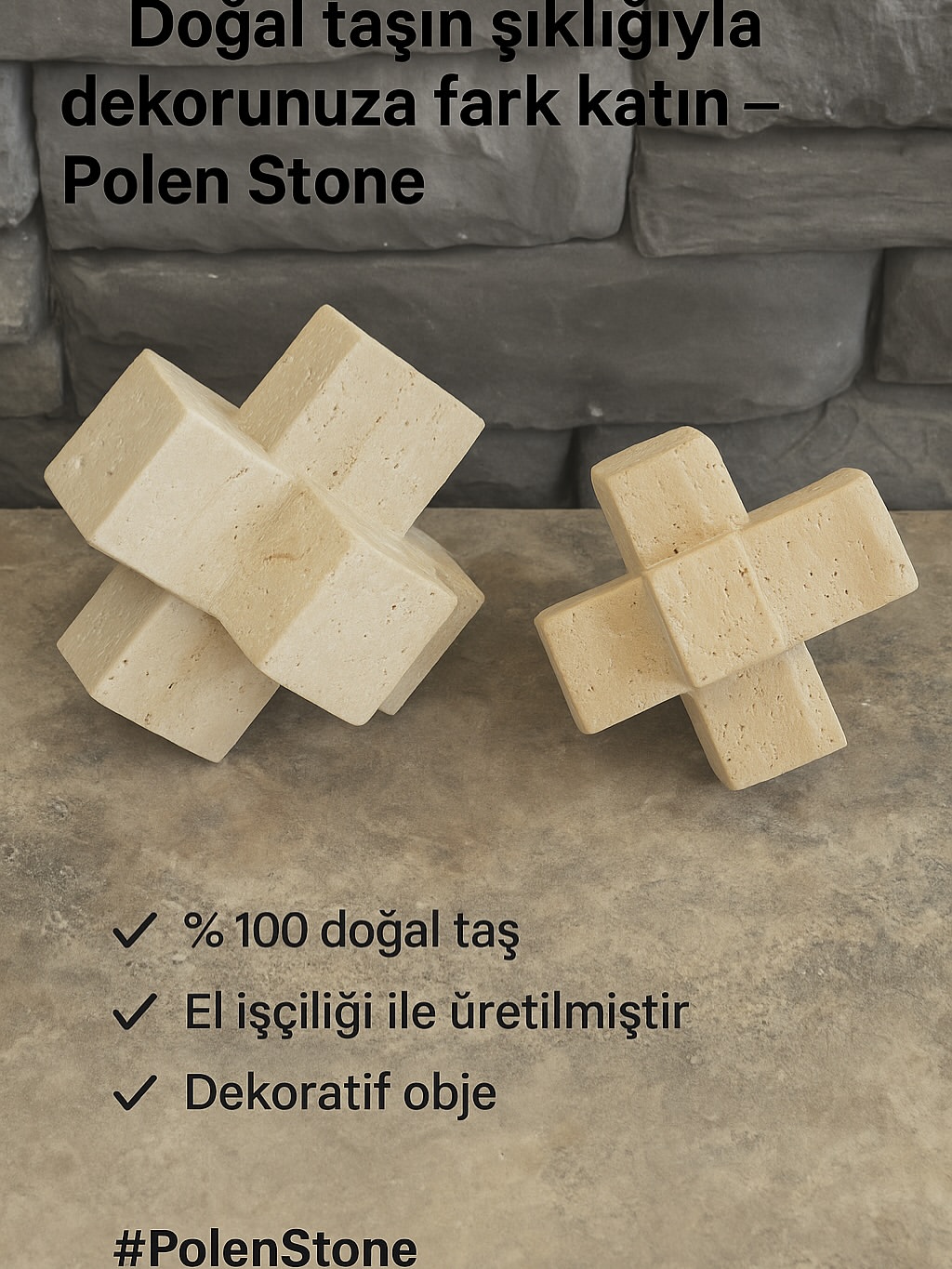 Handcrafted Natural Travertine Decor Accents Enhance Homes and Offices
